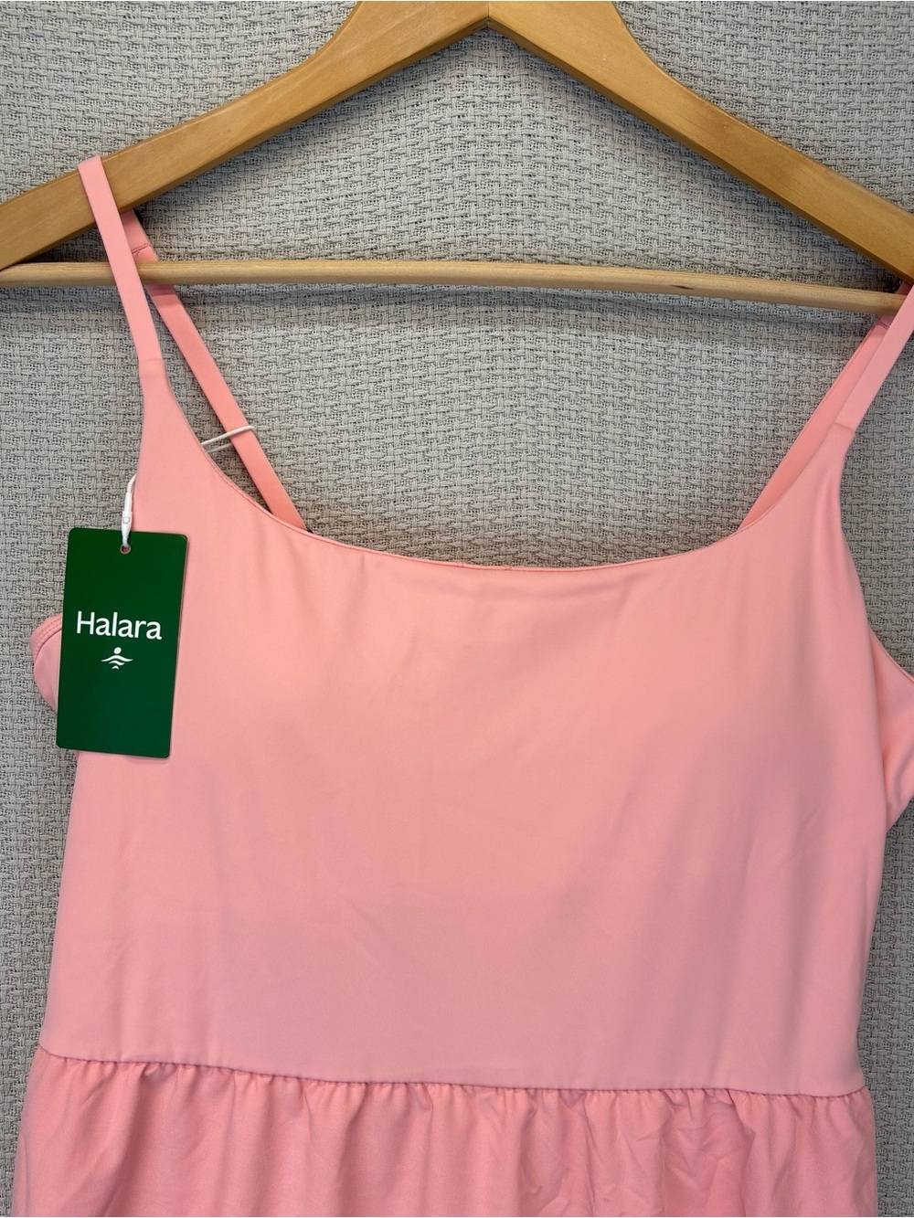 NWT Halara Breezeful High Low 2-Piece Flowy Midi Casual Dress Pink Large Boho - Picture 3 of 16